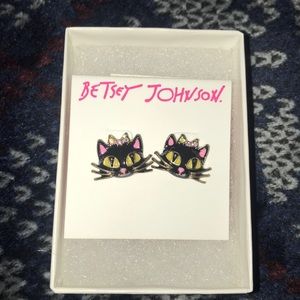 Betsey Johnson Cat Earrings